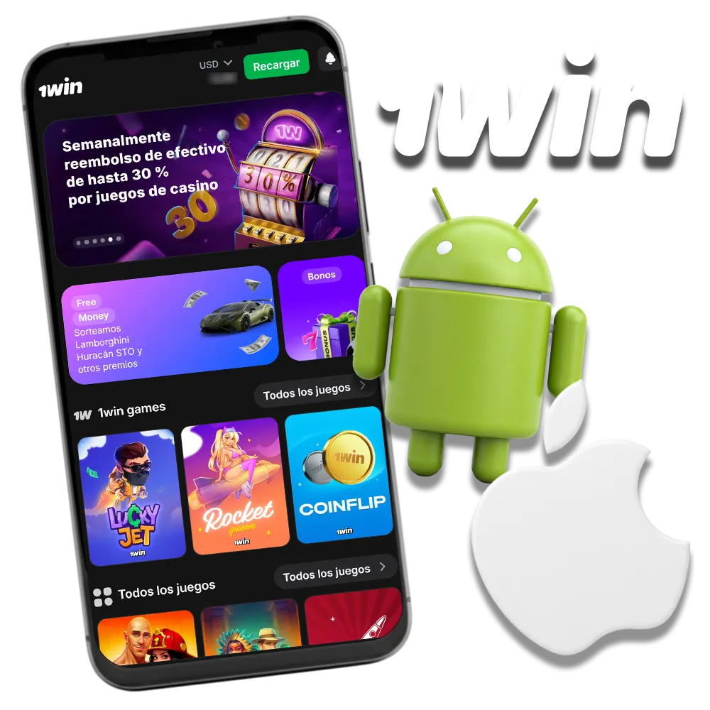 Disfruta de apuestas deportivas y juegos de casino con la app móvil de 1win.