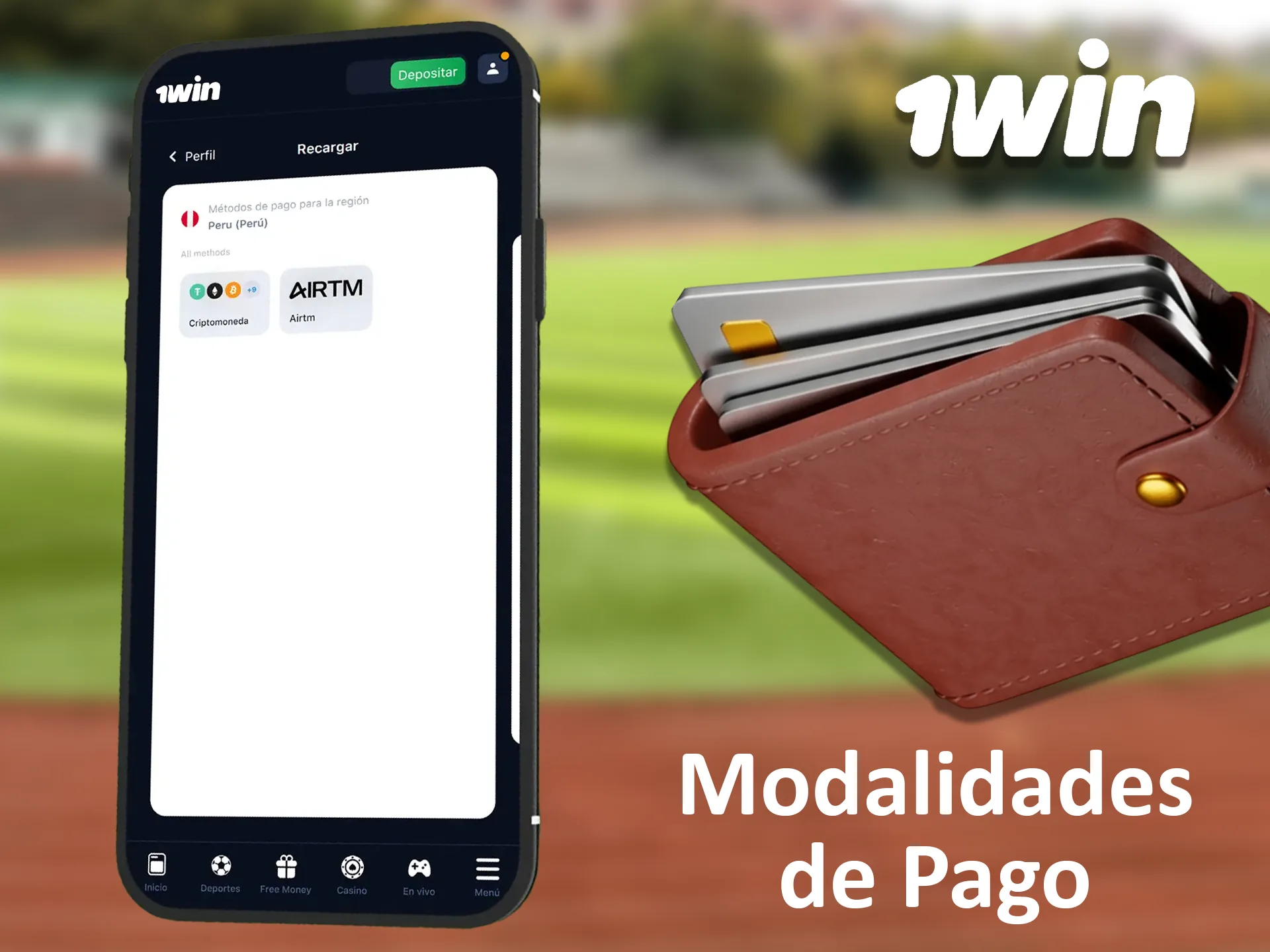Descubra qué métodos de depósito y retirada ofrece la aplicación 1win.
