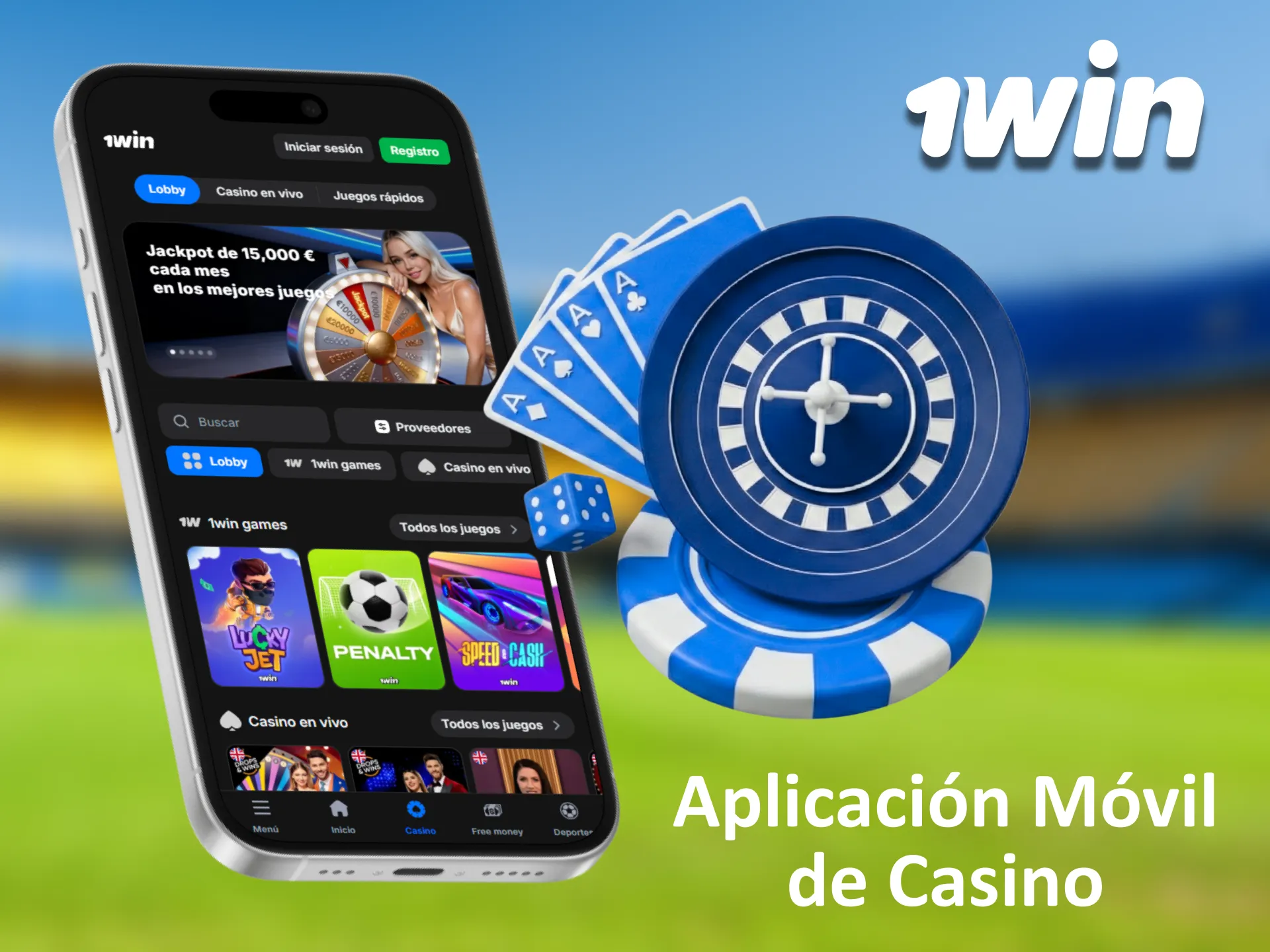 1Win permite a jugadores de Perú disfrutar juegos desde la app móvil.