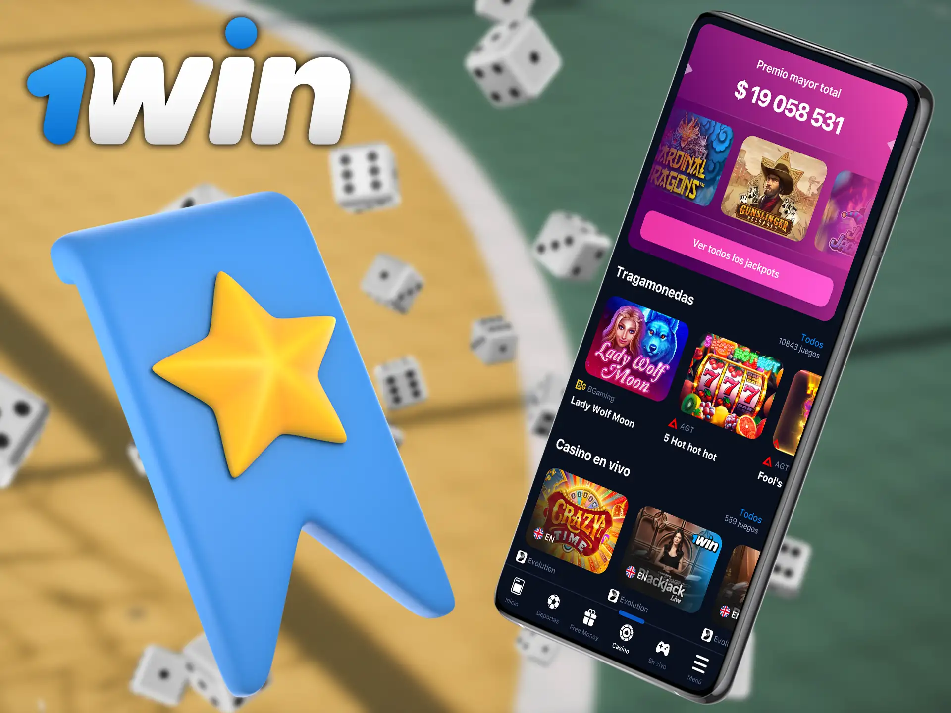 Descubra todas las posibilidades de juego que ofrece la aplicación móvil 1win.