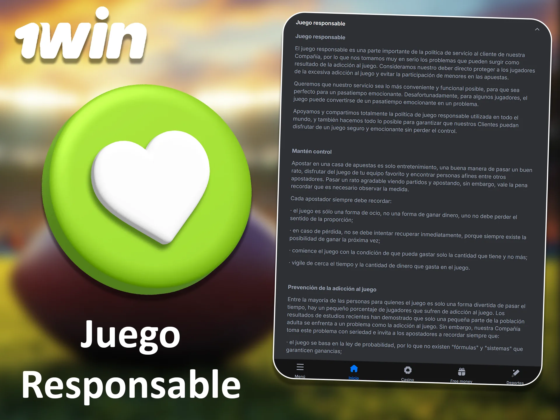 En 1win, el juego responsable es nuestra prioridad.
