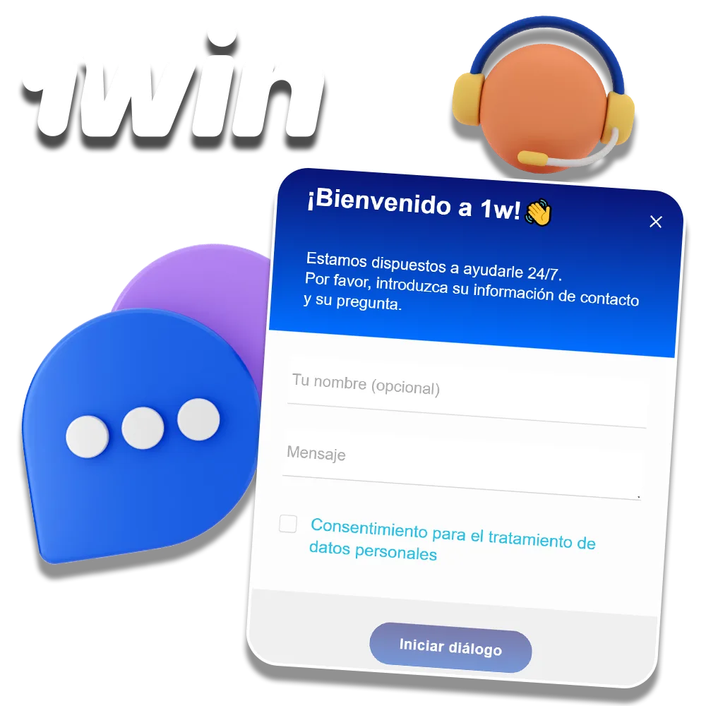 Puede ponerse en contacto con el servicio de asistencia de 1 win para cualquier duda que tenga.