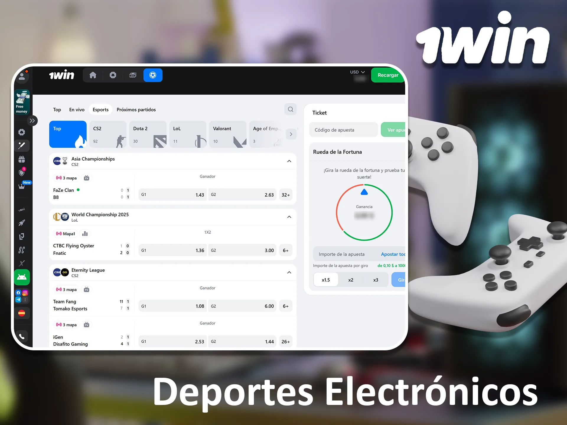 El ciberdeporte está en auge en Perú y 1win te ofrece la oportunidad de apostar en tus juegos favoritos.
