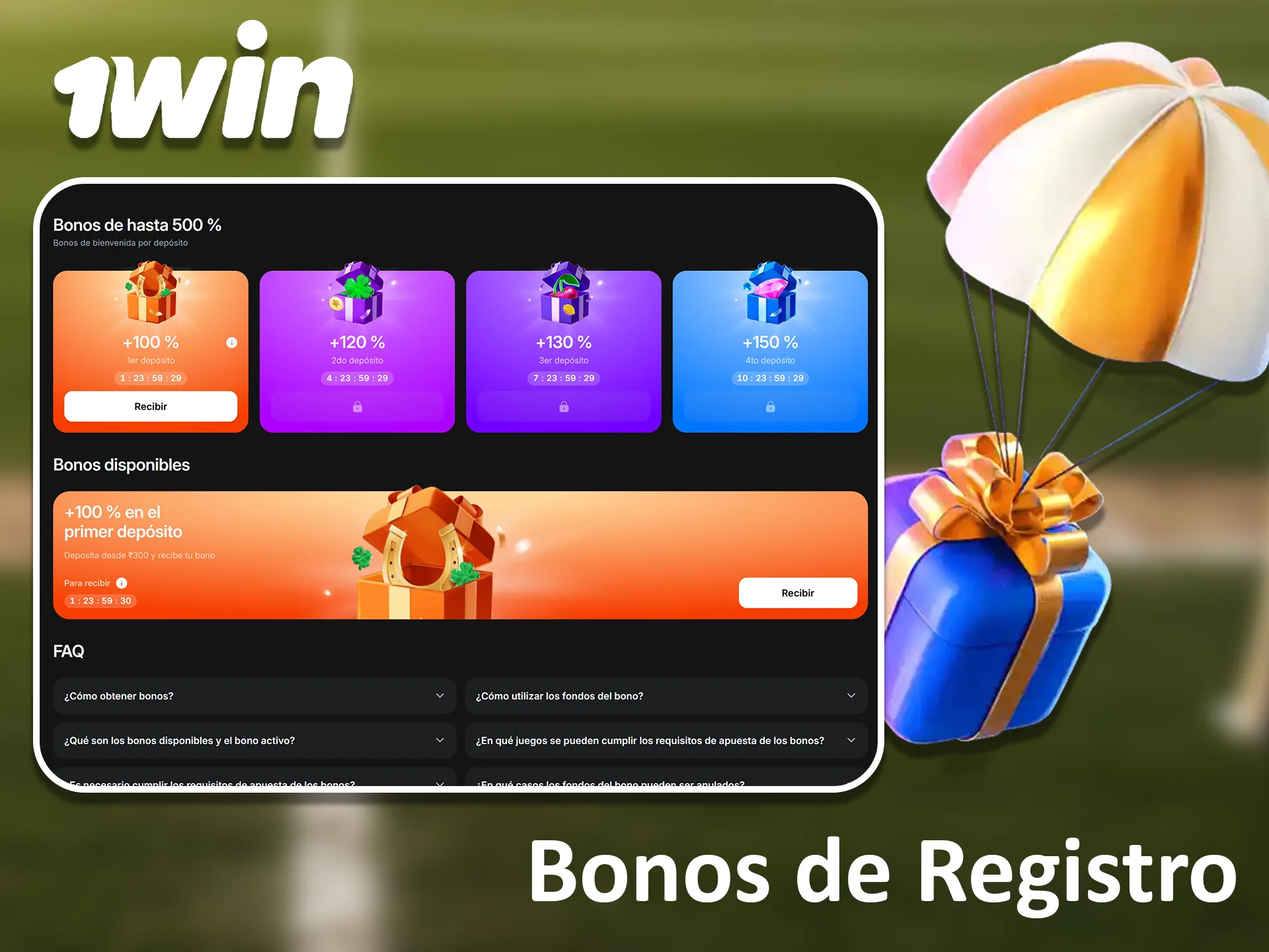 1win ofrece muchas bonificaciones a sus clientes.