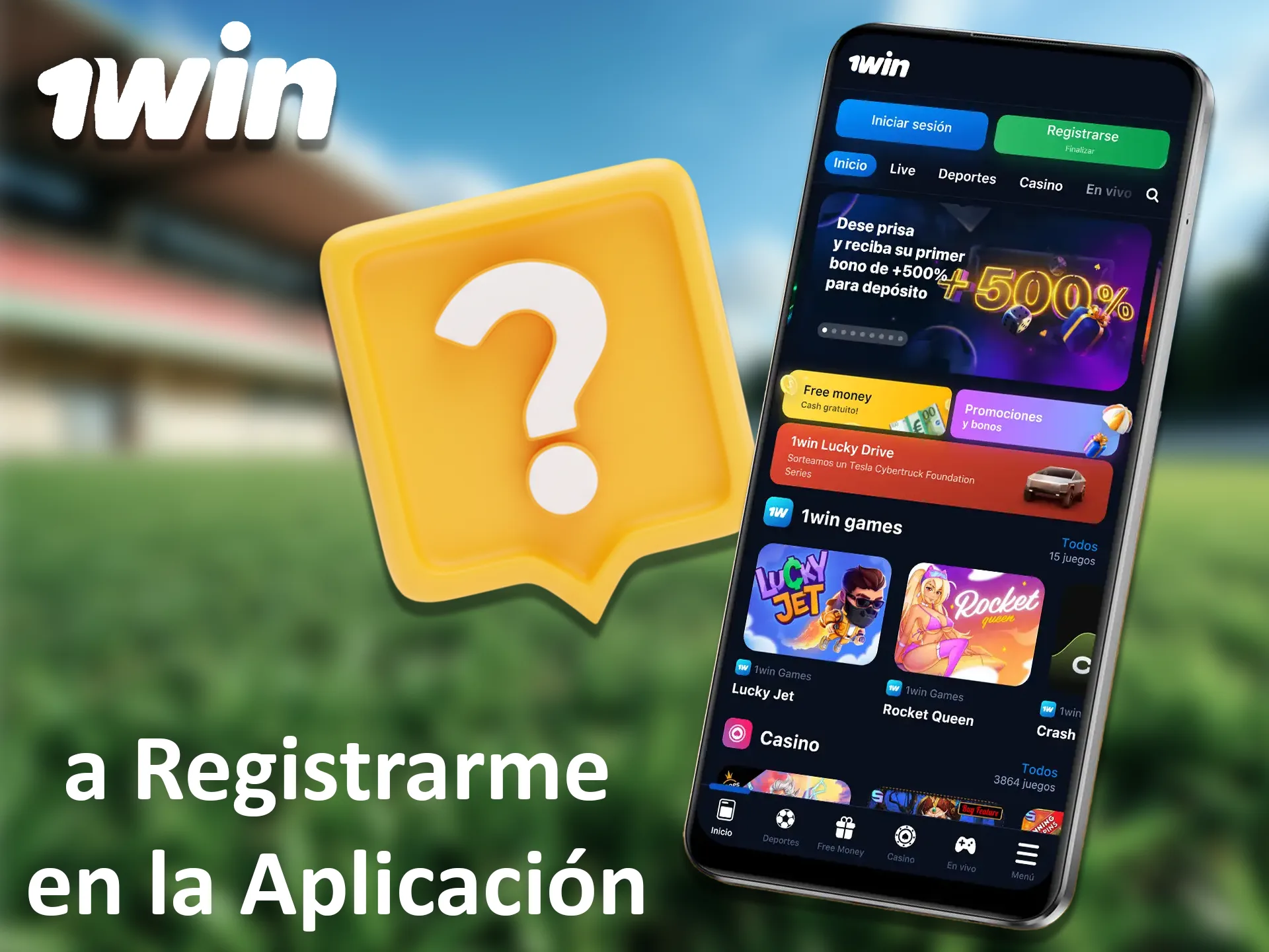 En caso de no poseer una cuenta, puedes registrarte en la aplicación móvil 1win.