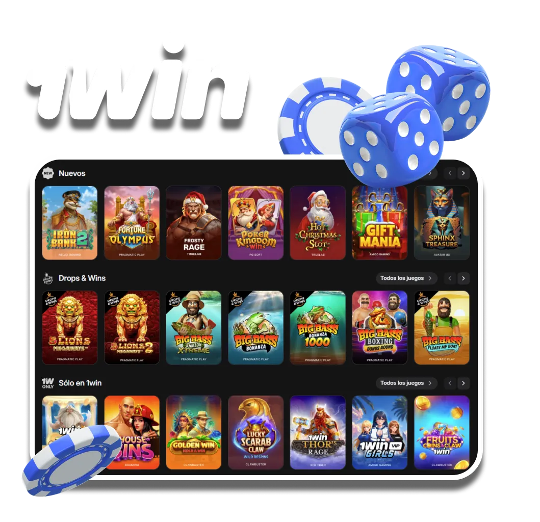 1Win ofrece una experiencia completa de casino online con múltiples juegos disponibles.