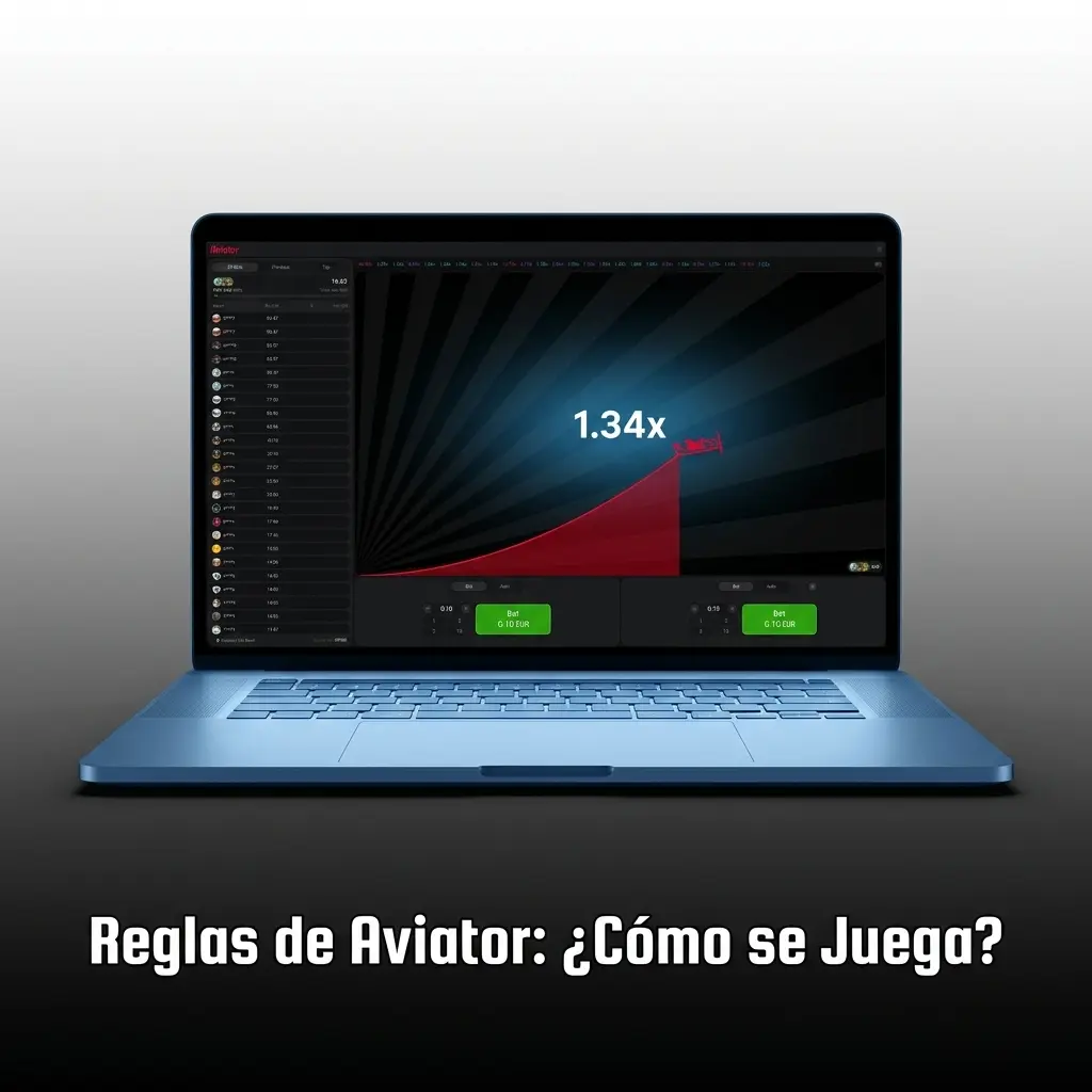 Pantalla del juego Aviator mostrando avión en vuelo con multiplicador creciente y botón de retiro activo