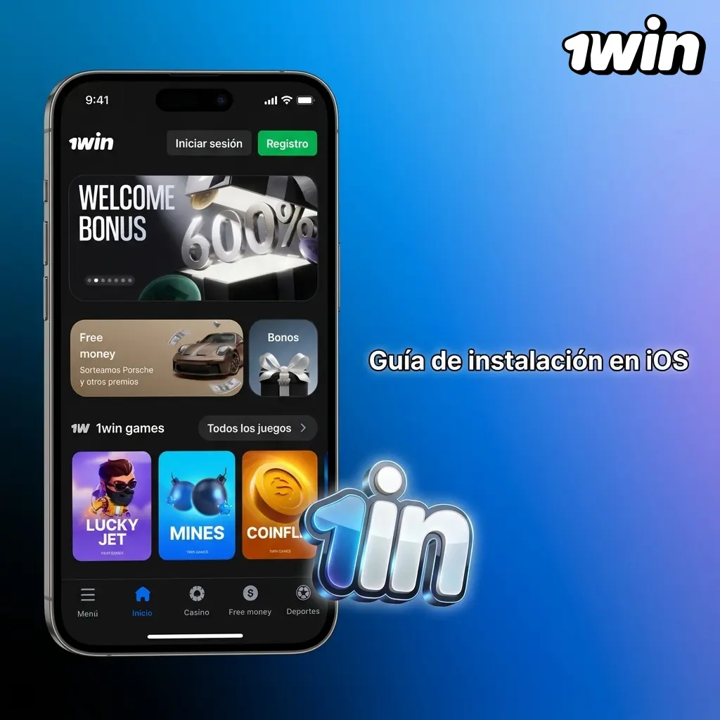 Guía de instalación de la app 1win en iPhone mediante Safari y PWA para apostar en Fórmula 1