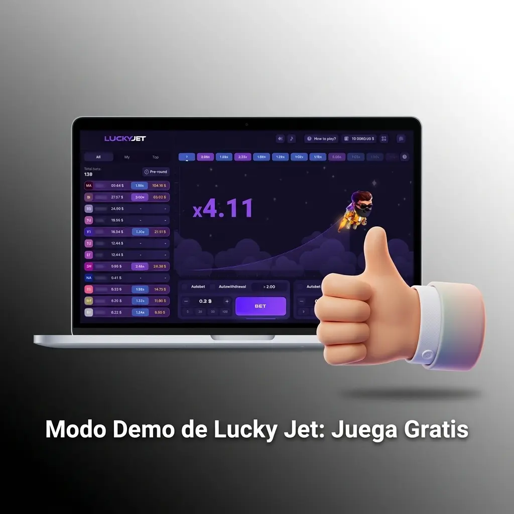 Modo demo de Lucky Jet en 1win: juega gratis sin depósito ni registro, con multiplicadores reales