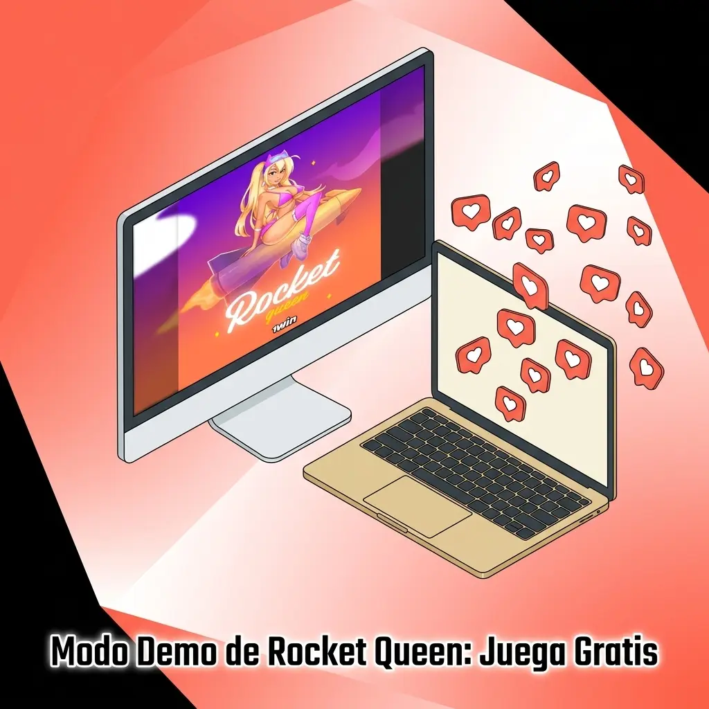 Modo demo de Rocket Queen en 1win con créditos virtuales, sin depósito ni registro, replica mecánica real