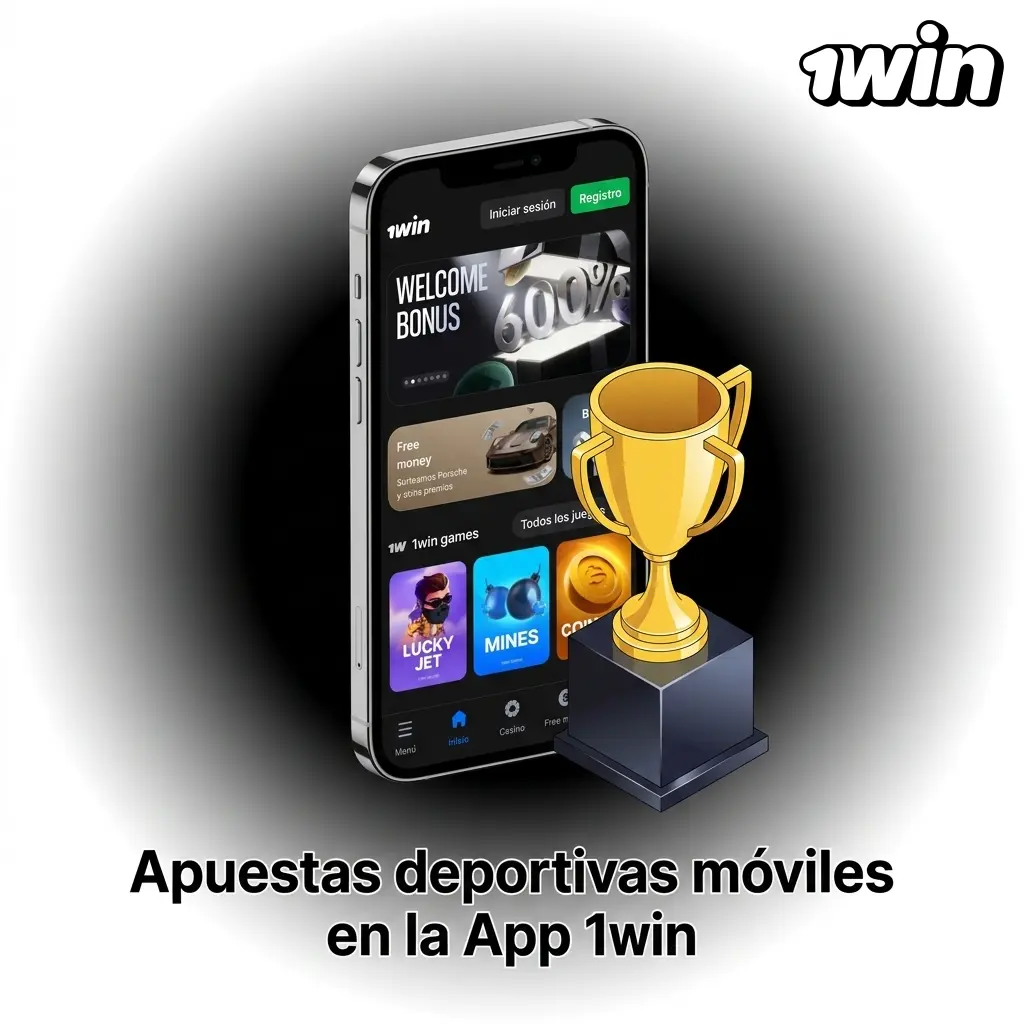 Interfaz de apuestas deportivas móviles en la app 1win con más de 40 deportes disponibles en vivo y pre-partido