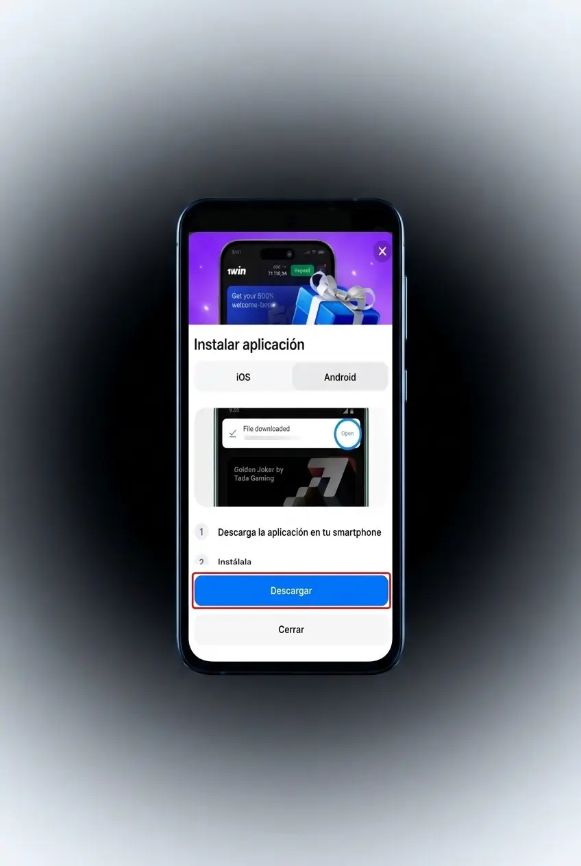 Guía de 4 pasos para descargar e instalar el APK de 1win en dispositivos Android