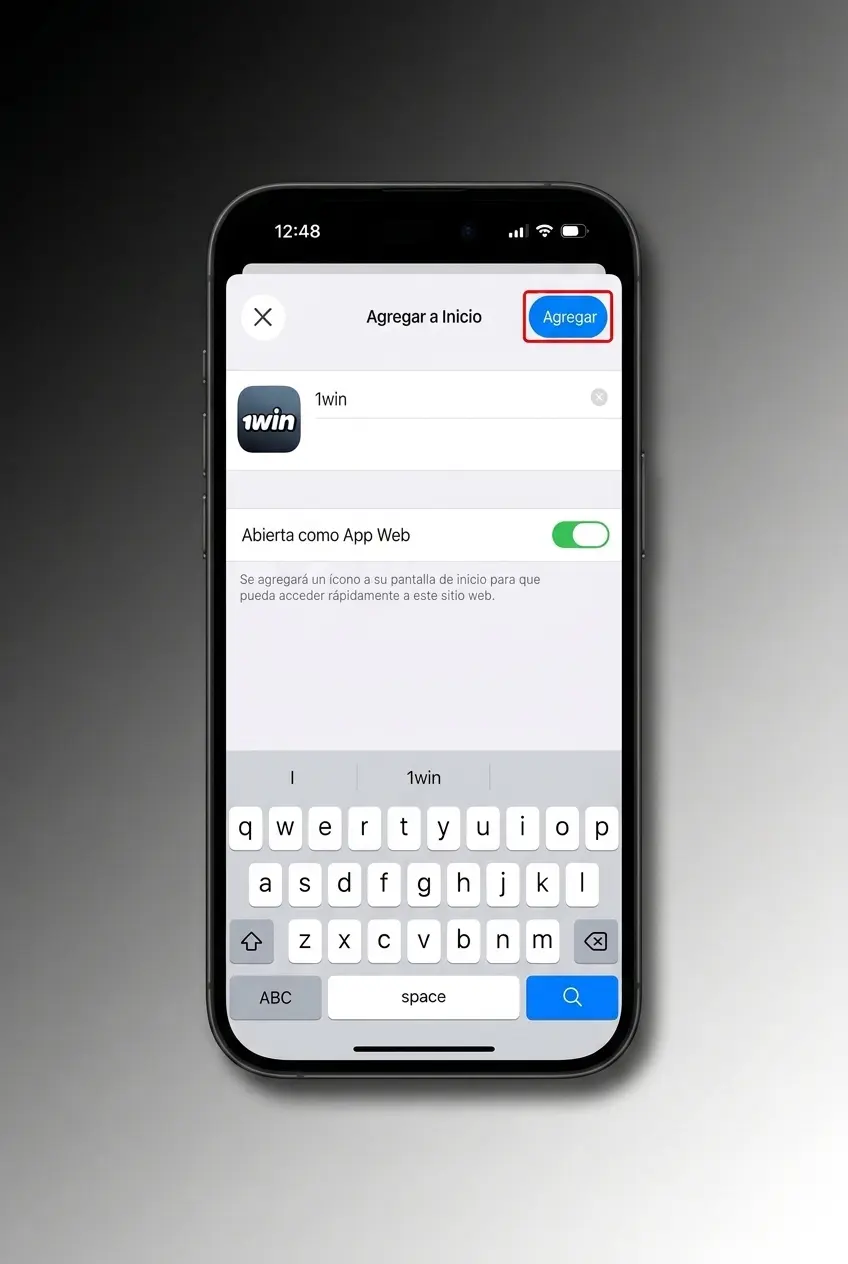Guía en 5 pasos para instalar la web app de 1win en iPhone o iPad y jugar Mines desde Safari