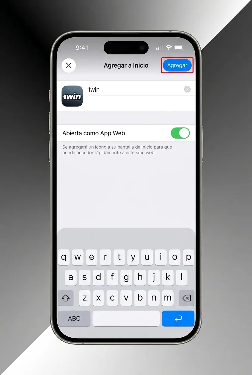 Guía en 4 pasos para instalar 1win como app en iPhone o iPad y acceder al juego Balloon desde Safari