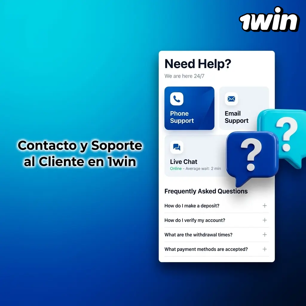 Soporte al cliente 1win Perú disponible 24/7 en español por chat, email, Telegram e Instagram