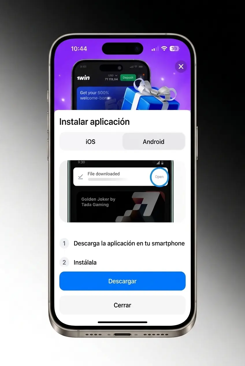 Pasos para descargar e instalar la app de 1win en Android y jugar Aviator desde el móvil
