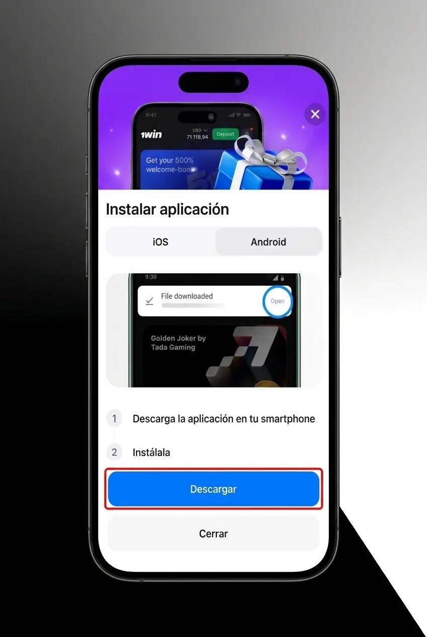 Guía de 4 pasos para descargar e instalar el APK de 1win en Android y jugar Plinko